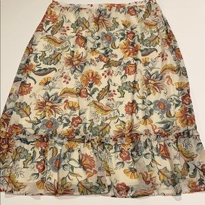 CJ Banks XLarge Petite Floral Maxi Pull On Skirt New D14